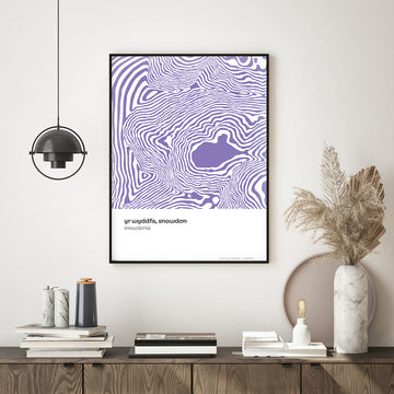 Snowdonia - Snowdon Horseshoe  Contour Print