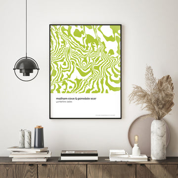 Malham Cove Yorkshire Dales Contour Print