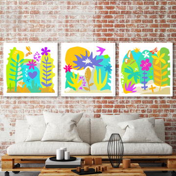 Hay Meadow Tryptych Set - Love Nature - Fine Art Prints