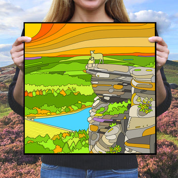 Bamford Edge - King of the Sheep - Peak District Print