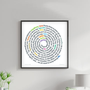 We - a few words - Wellbeing - Fine Art Print