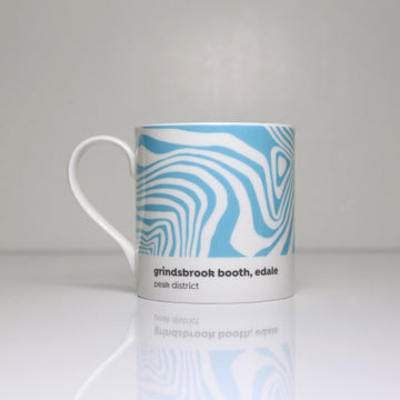 Peak District - Contour Mug - Grindsbrook Booth, Edale