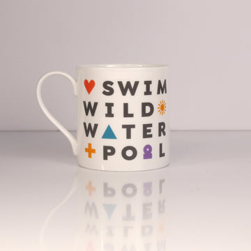 Fine Bone China Mug - Swim Wild Water & Pool