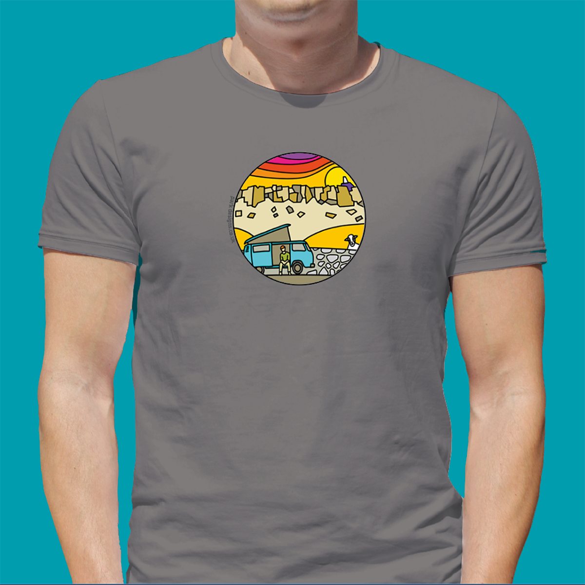 Van Life Peak District Gritstone Edge Design T Shirt Park