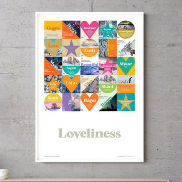 Loveliness - 25 Words - Wellbeing - Fine Art Print